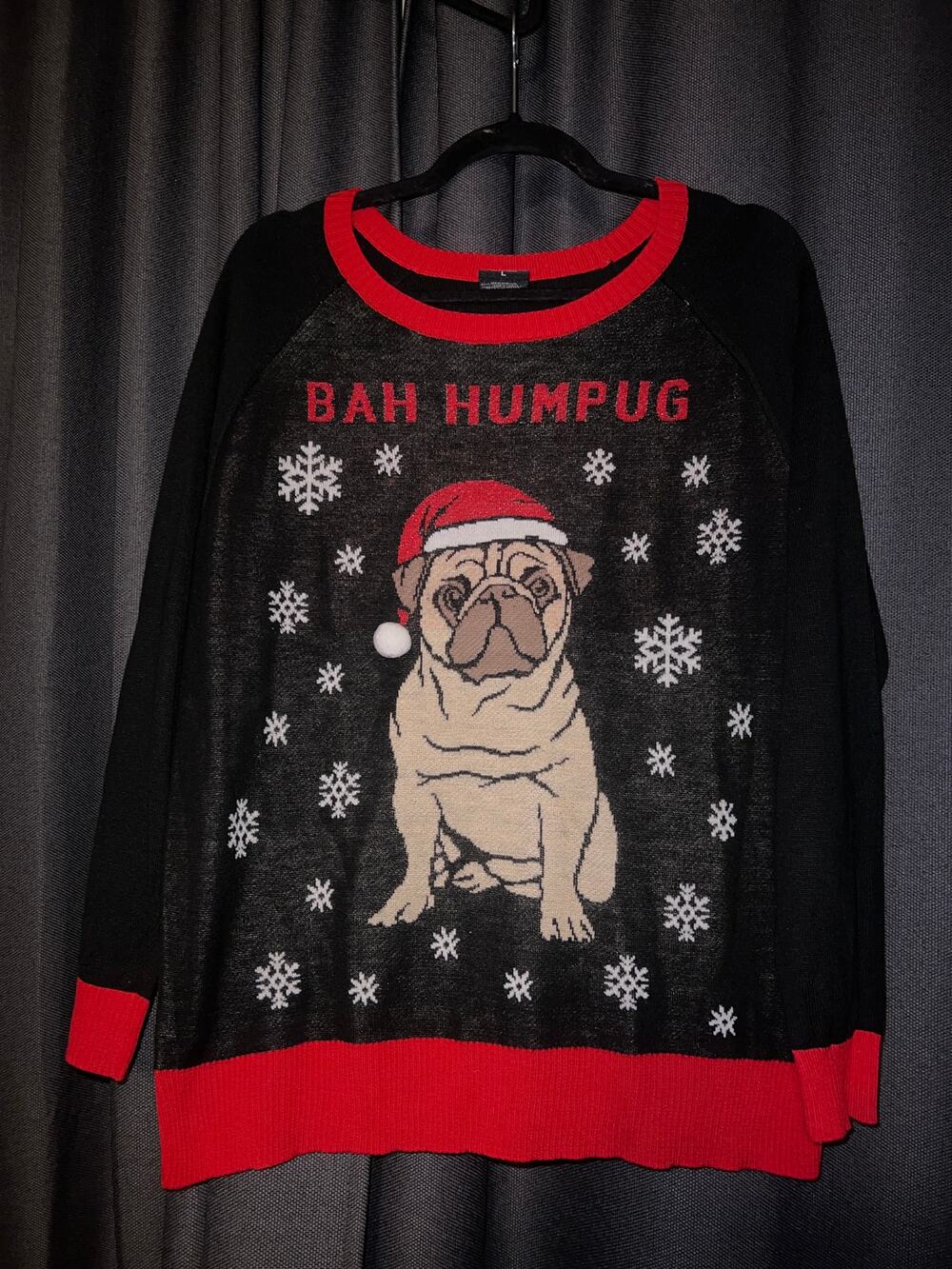 Ugly Christmas Sweater Xmas Size Large Dog